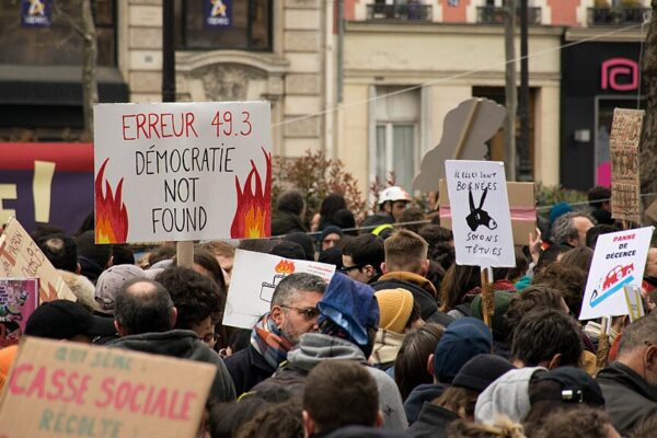 Demonstration gegen die Rentenreform in Paris, 2023