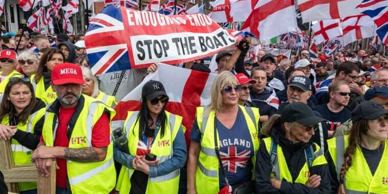 Rechter Aufmarsch in London