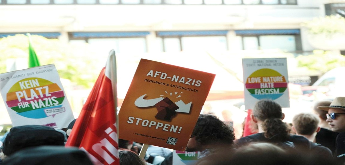 Protest gegen die AfD