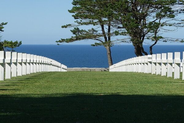 Amerikanischer Soldatenfriedhof in der Normandie.