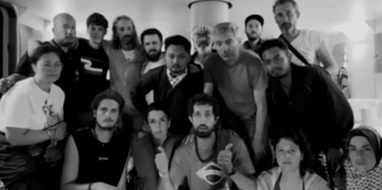 Auf dem Boot »Sirius« bevor es von der israelischen Marine geentert wurde.