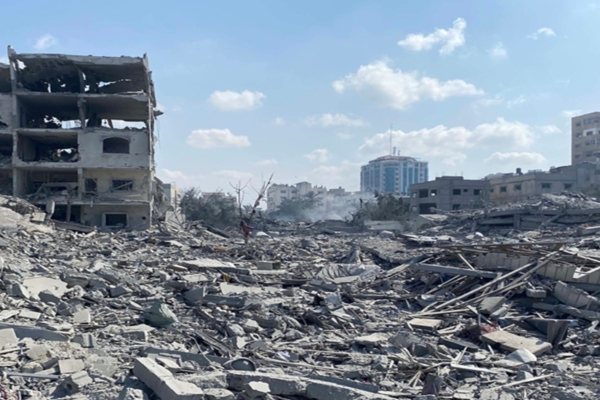 Der von Bomben zerstörte Gazastreifen