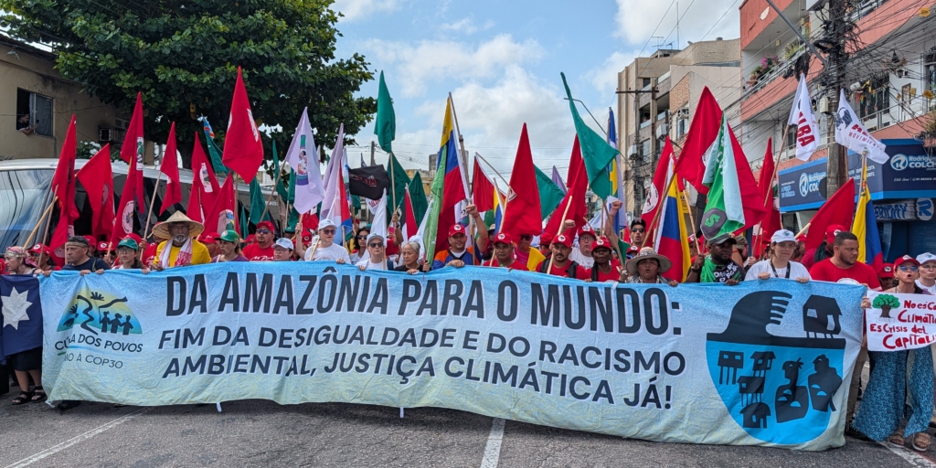 Massendemonstration in Belém gegen die Untätigkeit der COP30-Mitgliedsstaaten gegen die Klimakrise.