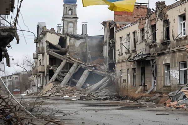 Zerstörung im Krieg trifft immer die Bevölkerung.