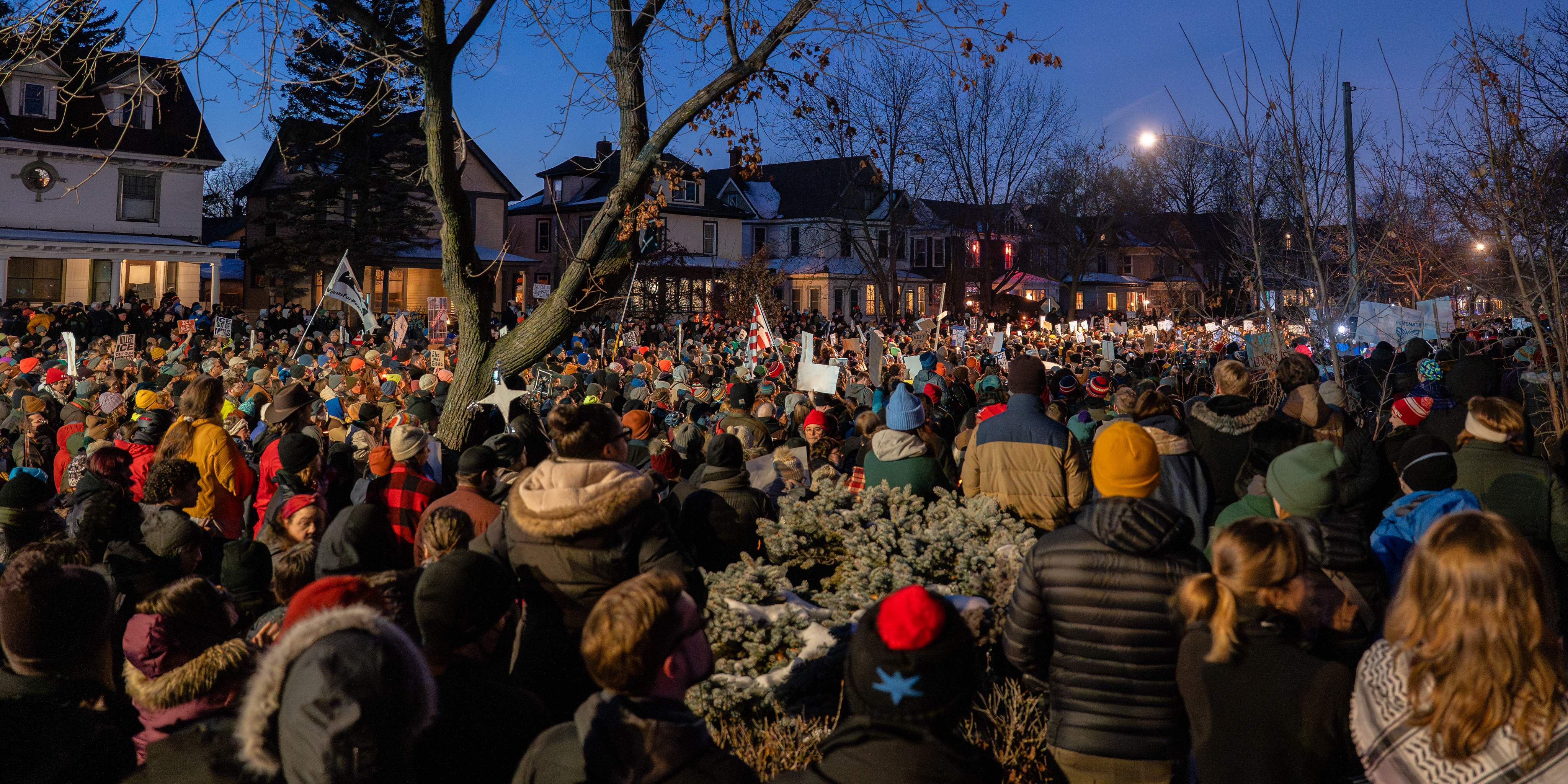 Mahnwache nach dem Mord an Renee durch die ICE.