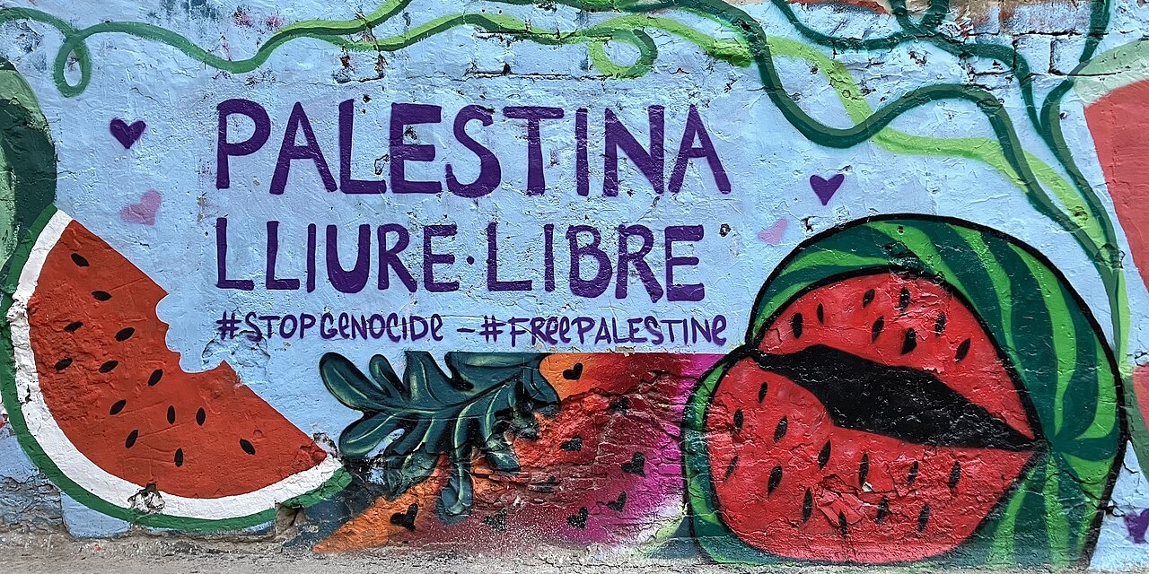 Wandbild für Solidarität mit Palästina