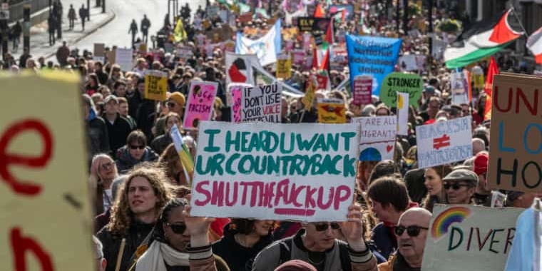 Demonstration gegen Rassismus in London